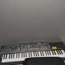 61 Key Electronic Keyboard Piano for Beginners, 200 Tones & Rhythms, with H Stand, Stool, Headphones, Microphone, Piano Note Stickers (Full)