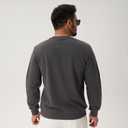 Crewneck Sweatshirt - Minimalist Unisex Design, Organic Cotton Blend, Soft & Comfortable, All-Season Staple (Black, M)