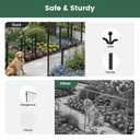Decorative Garden Fence 40in(H) x52in(L), Thicken 2 Panels Metal No Dig Outdoor Dog Fence for Yard,Heavy Duty Animal Barrier for Dog and Rabbit, Garden Border Fence, Black