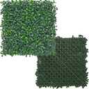 10x10Inch 12Pcs Grass Wall Panels, UV-Anti Boxwood Greenery Hedge, Odorless Artificial Fake Grass Backdrop Indoor Outdoor Privacy, Birthday Wedding Decor, 8.3 SQ FT, Milan