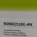 206X Toner Cartridges 4 Pack High Yield Compatible for HP 206X 206A W2110A W2110X for Color Laserjet Pro MFP M283fdw M283fdn M283cdw M255dw M255nw M282nw Printer Ink (Black/Cyan/Yellow/Magenta)