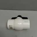 American Valve P200S 1 1/2" PVC Ball Valve Socket Schedule 40, 1-1/2-Inch