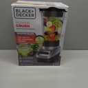 BLACK+DECKER PowerCrush Multi-Function Blender with 6-Cup Glass Jar, 4 Speed Settings, Silver