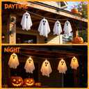 Halloween Decoration - Cute 20Ghost LED Light Up Garland Banner Decor 9.9ft