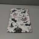 Halloween Bag 2 Pieces Printed Storage Drawstring Canvas Bag Halloween Theme Pumpkin (Pink)