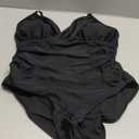 AI'MAGE Women's One Piece Ruched Swimsuit 2025 Tummy Control Bathing Suits Sexy V Neck Swimwear XL
