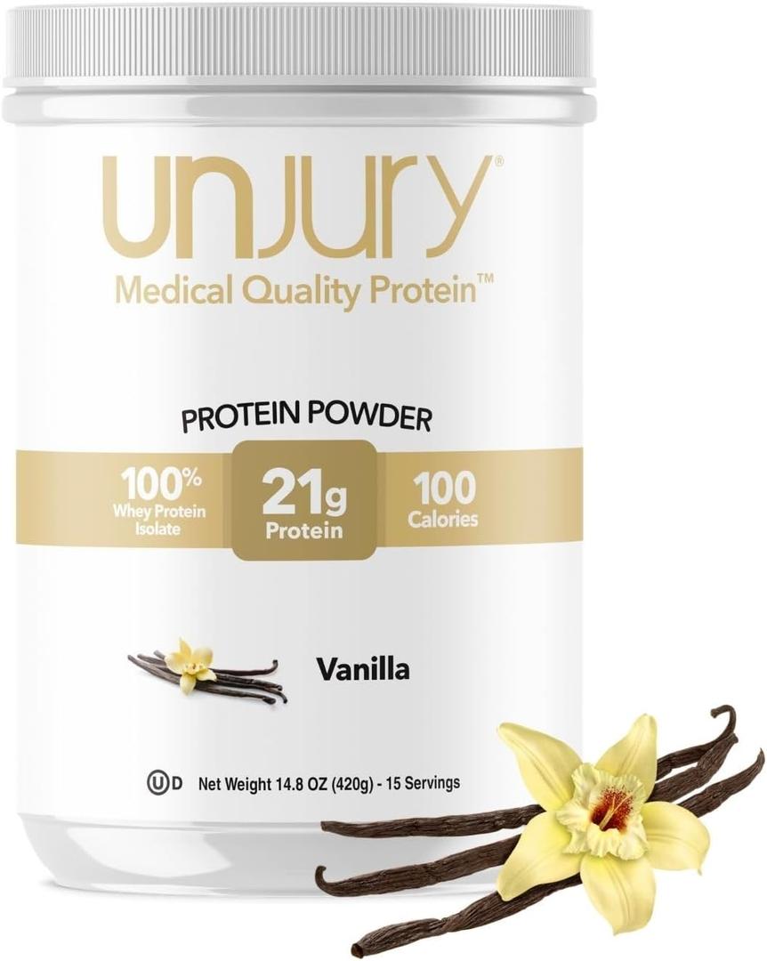 Whey Protein Powder | Vanilla | 21g 100% Whey Isolate Protein Powder | Low Carb and Lactose Free | Gluten Free | Certified Kosher | 15 Servings (Exp: 10/2026)