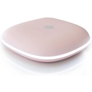 Mavoro LED Lighted Travel Makeup Mirror | 1x/10x Magnification | Rechargeable USB-C | Pocket & Purse Portable Lighted Travel Makeup Compact Mirror, Touch Sensor (Heavenly Pink)