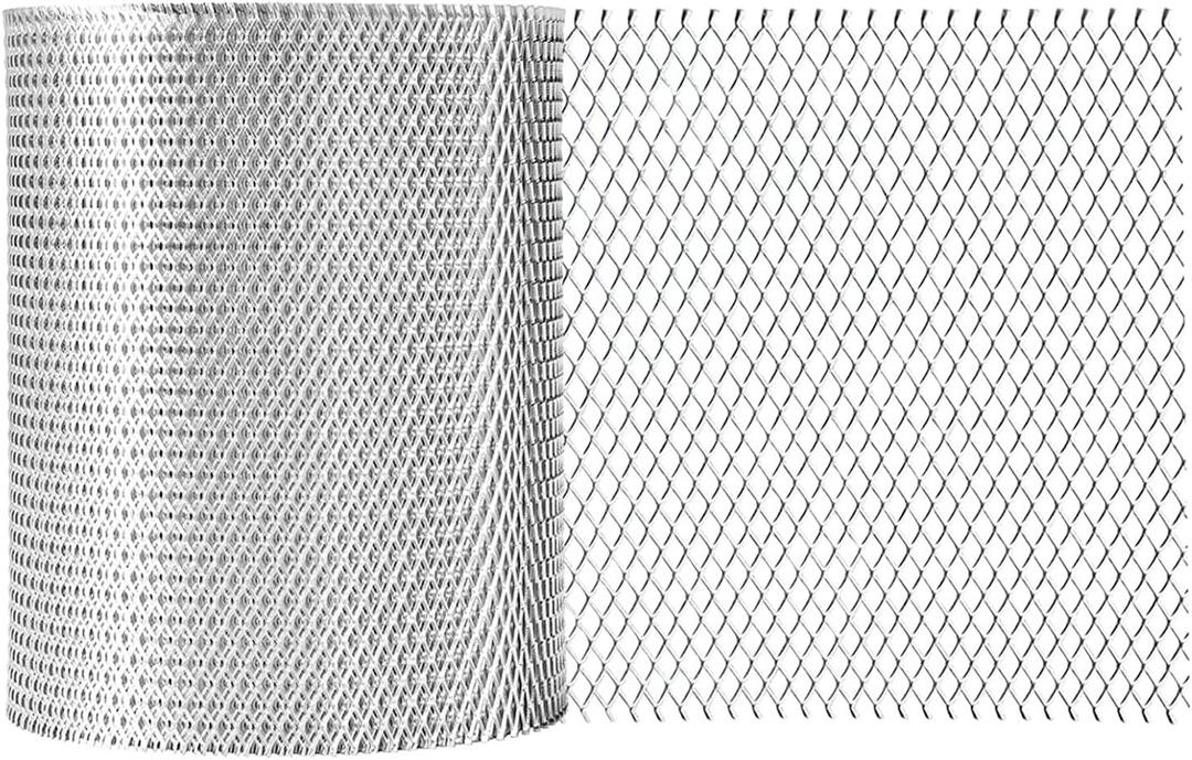 Aluminum Gutter Guard 5 Inch x 50 Feet Roll, Aluminum Leaf Filter Gutter Protection, Leaf Guard Protects from Branches, Leaves, Debris, Easy Install, Does Not Rust