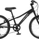 Retrospec Dart Kids Bike - 7-Speed Hybrid Bicycle for Ages 6-11  All-Season Tires & Shock Absorption - Adjustable Height Youth Bike with V-Brakes & Smooth Gear Shifting, 20