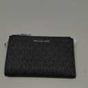 Michael Kors Women's Jet Set Travel Double Zip Wristlet, Black/Silver Hardware, Medium