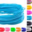 Lanyards String Gimp String Boondoggle String 100pcs 1meter Turquoise 2.5X1mm Plastic Lanyard String for Bracelet Necklace Keychain Making Craft Plastic Lacing Cord Flat String Set