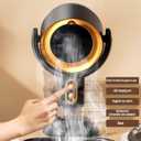 PuffHide Indoor Purifier Fan, Portable Smoke Fan with Adjustable Angle & Washable Filter, Compact Exhaust Fan for Indoor Use, BBQ & Hot Pot (Black-Gold)
