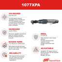 Ingersoll Rand 1077XPA 1/2" Air Ratchet Wrench, 54 ft-lb Torque, 160 RPM