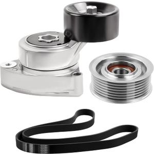 Belt Tensioner Serpentine Belt Tensioner Multi-V Belt Only Compatible with 2003-2007 Accord L4 2.4L, 2006-2015 Civic L4 2.0L, 2002-2014 CR-V L4 2.4L, Element, TSX, CSX, RDX, ILX  OE 31170RAAA01