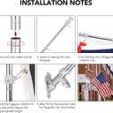 Yeesun Flag Pole,6FT American Flag Pole & Bracket-Flagpoles for 3 x 5 Flags Holder for House Porch & Outdoor,Tangle Free and Wall Mount Flag Pole Kit (Without flag,Black)