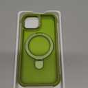 Designed for iPhone 13/14 Case with Magnetic Stand, [Military Drop Protection][Great Grip Feeling] Matte Translucent Back Slim Shockproof Phone Cover for iPhone 13/14 6.1", Olive