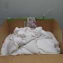 Bedsure Oversized King Comforter Set, White Soft Prewashed Bedding for All Seasons, 3 Pieces GentleSoft Bed Set, 1 Lightweight Comforter (120"x98") and 2 Pillowcases (20"x36")