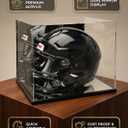 Acrylic Football Helmet Display Case Full Size with Mirror Back and Base, UV Protection Dustproof Clear Cube Box for Sports Memorabilia Storage, Assembly Required (14.9" L x 11.8" W x 11.8" H inches)