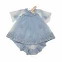 Flower Girls Sleeveless Floral Lace Tulle Princess Puffy Tulle Dress Bridesmaid Wedding Communion Party Pageant Birthday Maxi Formal Prom Evening Ball Gown for Kids Bright Royal Blue 110