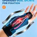 Professional-Grade Thumb Support Brace Breathable Thumb Spica Splint Stabilizer for Trigger Finger, De Quervain's Tenosynovitis, Arthritis, Sprains, Day and Night Pain Relief (PinkBlack, S/M)