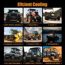 LED Light Bar Kits - 32IN Curved 405W Spot Flood Combo Beam, 4PCS 4inch 60W Led Pod Lights with Wiring Harness for Car Accessories Pickup SUV ATV UTV Boat Snowplow Lights