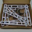 Whitmor Jawbreaker Slack Clamp Hangers - White and Chrome - Set of 10 (1.0"x11.13"x6.75")