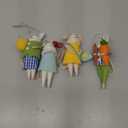 Set of 4 Easter Felt Mice Ornaments, 4.5" Hanging Wool Mouse Animal Figurine for Spring Gift, Tiered Tray Tabletop Decor, Easter Basket Filler Spring Home Kitchen Room Window Party Supply