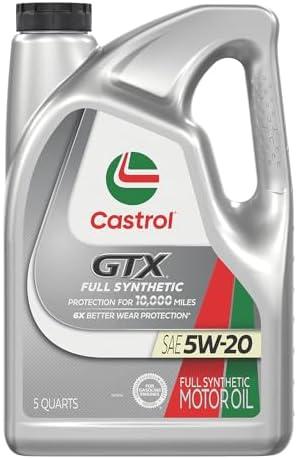 Castrol GTX Full Synthetic 5W-20 Motor Oil, 5 Quarts