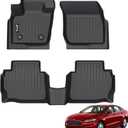 AIPOIL Floor Mats for 2013-2016 Ford Fusion & Lincoln MKZ Front & 2nd Row Easy to Clean All-Round Protection Non-Slip All-Weather, Black