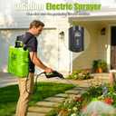 Battery Powered Backpack Sprayer 3 Gallon, Garden Sprayer with 3 Adjustable Pressures & Digital Display, Electric Pump Sprayer with 2.2Ah Battery, Telescopic Wand, 5 Nozzles for Yard Lawn