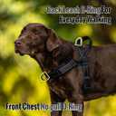 Arblina No Pull Dog Harness with Soft Mesh Padded, Fully Adjustable Walking Harness with Handle for Dogs, Reflective Front Clip Harness for Training and Hiking, Black, XL