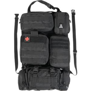 STUFFSTASH Tactical Seat Back Organizer Vehicle Molle Panel Organizer Storage Bag with 5 Detachable Molle Pouches, Extra Long Straps, Universal Car Seat Organizer Fits All Vehicles