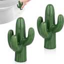 2pcs Toilet Bolt Caps, Ceramic Cute Cactus Covers Toilet Bolts Toilet Bolt Covers Easy installation Toilet Bowl Caps Set for Bathroom Decor