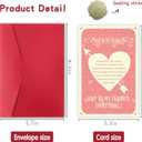 2 x Valentines Day Card Gifts for Him Her, Anniversary Valentines Day Cards for Men, Women - Birthday Cards, Valentines Day Wedding Gifts for Him, Her, Boyfriend, Husband, Wife (DTK-252)