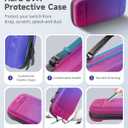 Honghao Switch 2 Case for Nintendo 2 with Protective Film, Travel Carrying Game Case for Nintendo Switch 2 2025, Large Portable Switch 2 Accessories (Blue Purple)