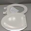 HIGHCRAFT Premium Elongated Toilet Seat with Adjustable Hinges & Quick Removal Mechanism - Molded Wood Toilet Seat - Fits Standard Elongated Toilets - Oval Seat in White