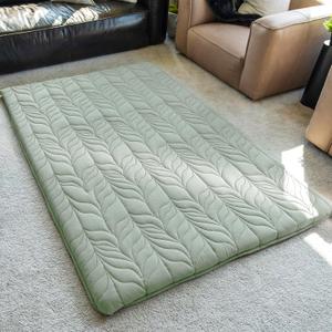 ZonLi Japanese Floor Mattress Futon Mattress Full Size, Thicken Roll Up Tatami Mat w/ 100% Cotton Washable Cover, Portable & Foldable Floor Bed Mattress for Sleeping, Dormitory, Adult Kids, Green (Full (80"L x 54"W x 2.5"Th))