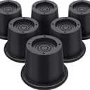 ANNKUT Round Bed Risers 2 inch Heavy DutyCircle Furniture Risers for Chair Table and Desk Legs Elevation, Bed Lifts Risers(Pack of 6 Riser,Black)