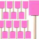 Bates- Foam Paint Brushes, 2", 16 Pack, Pink Sponge Brushes for Painting, Staining