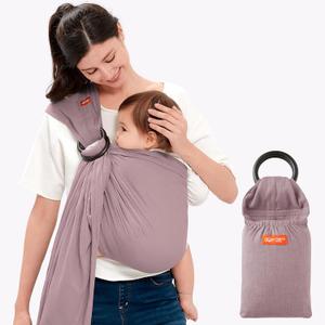 Mamaway Baby Ring Sling Carrier - Newborn and Toddler Sling (Supports up to 154lbs), IHDI Certified, Rayon & Linen Made, Soft & Breathable, Nylon 66 Safety Rings, Storage Pocket Design