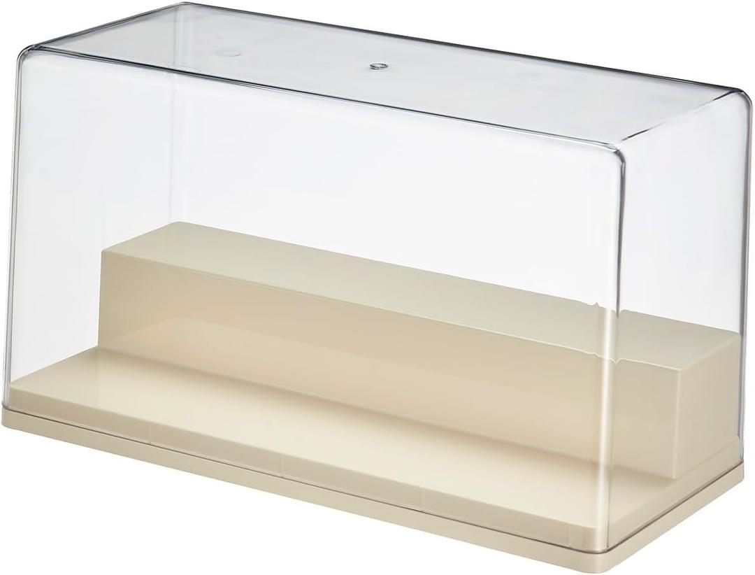 BOHOIDEE 2 Tiers Clear Display Case for Figures, Stackable Acrylic Storage Organizers Box with Cover, Large Dustproof Showcase for Collectibles Action Figure(1, Small)