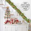 Christmas Pine Garland, 6Ft Realistic Cedar Artificial Cypress Garland for Holiday Mantel Fireplace Table Centerpiece Home Decoration