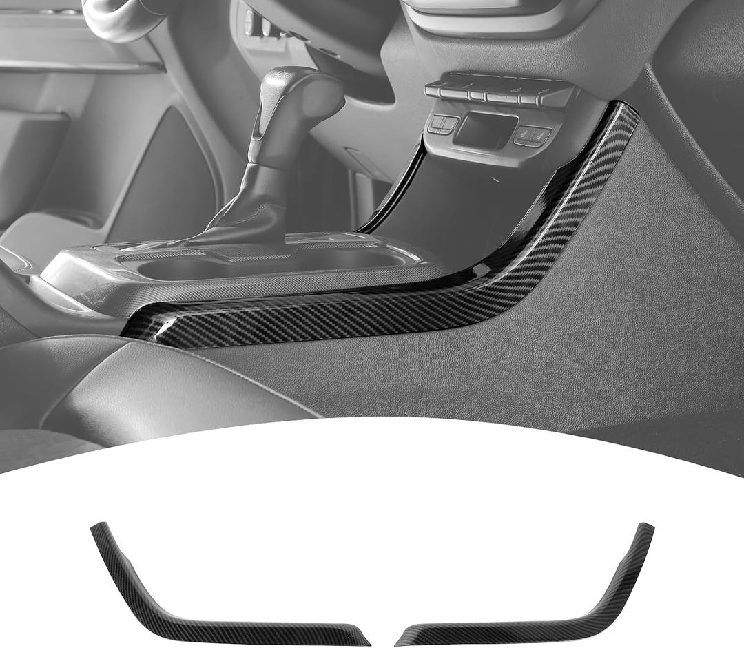 for Colorado Gear Shift Side Panel Trim Cover Fit for Chevy Colorado/GMC Canyon 2014-2022 Black Carbon Fiber Interior Accessories 2pcs