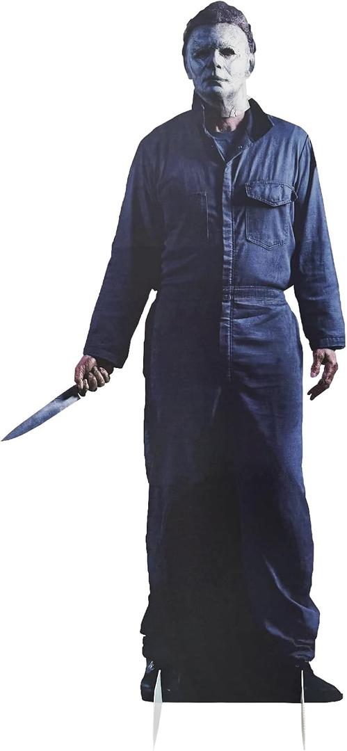 MCJC Horror Cardboard Cutout,Life Size Cardboard Standing,Halloween Indoor Outdoor Decorations (Blue)