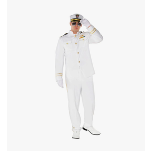Morph Sailor Costume Men - Boat Captain Outfit, Ship Captain Attire, Navy Halloween Costume for Men Small