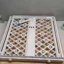 MYPET North States Paws Portable Pet Gate: 26-40" Wide. Pressure Mount. No Tools Needed. Made in USA. Dog Gate 23" Tall, Expandable, Durable Dog Gates for Doorways, Light Gray