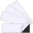 4 Pack 12" X 4" Bumper Sticker Magnets with Self Adhesive Flexible Magnetic Bumper Stickers, Turn Any Decal Into a Strong Magnet, Easy to Cut White