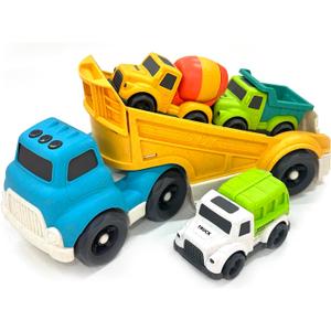 Toddlers Toys Truck for 3 4 5 6 Year Old, Toddler Car Toys Dump Truck Toys and Mixer Cement Toy,Construction Vehicle Toys Set for Kids Christmas Birthday Gifts for Toddler Boy Girl 3-4
