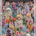 for iPhone 17 Pro Case, Wireless Charging Compatible,Dual-Layer Protection with Stylish Wildflower Design, Soft Silicone + Hard Shell, Cute Chic Phone Cover for Women - Mystic Floral Owlscape